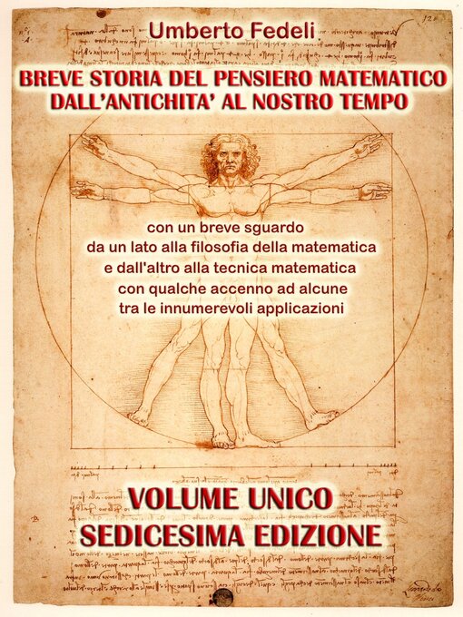 Title details for BREVE STORIA DEL PENSIERO MATEMATICO DALL'ANTICHITA' AL NOSTRO TEMPO by Umberto Fedeli - Wait list